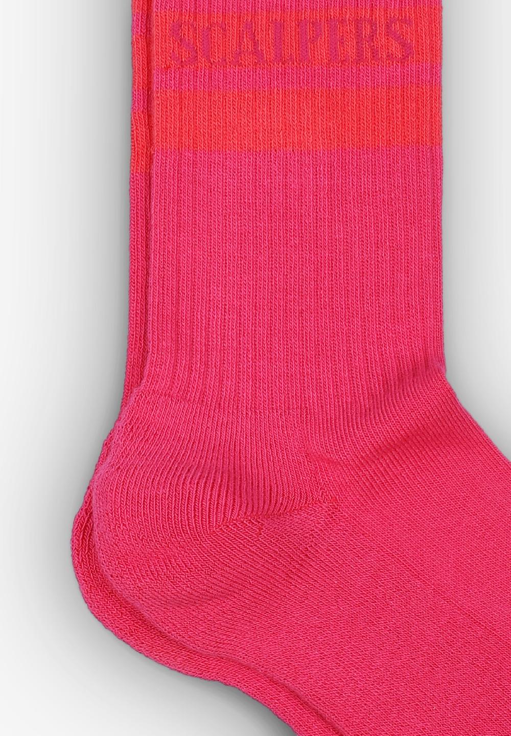 Scalpers COTTON LOGO SOCKS FUCSIA