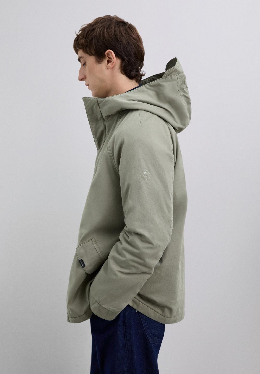 Scalpers COTTON PARKA WITH HOOD LIGHT KHAKI
