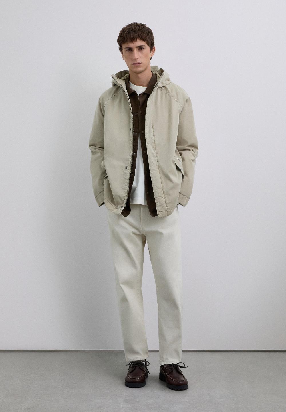 Scalpers COTTON PARKA WITH HOOD TAUPE