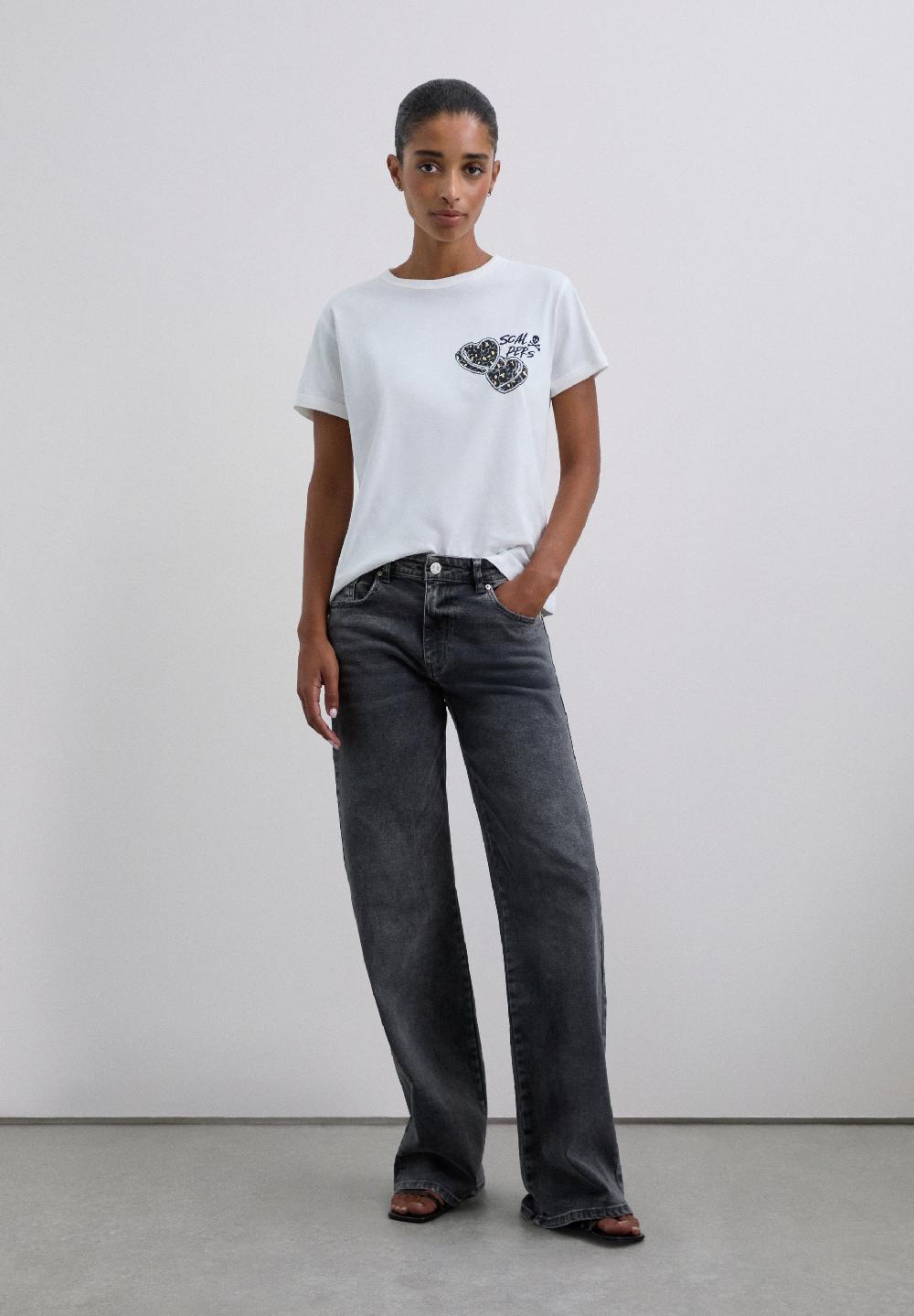 Scalpers COTTON PRINT T-SHIRT ECRU