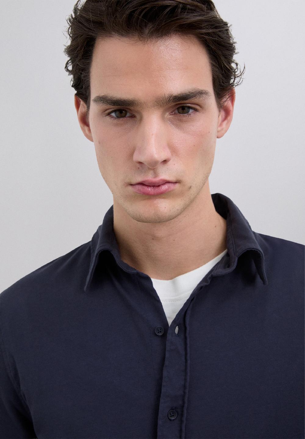 Scalpers COTTON SHIRT NAVY