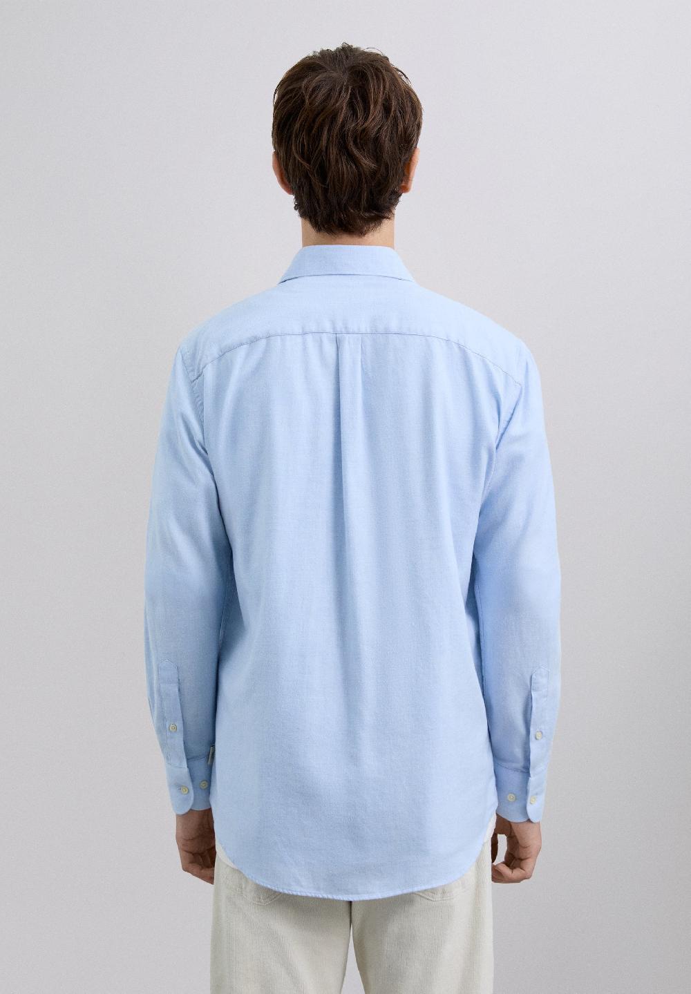 Scalpers COTTON SHIRT WITH POCKET SKYBLUE
