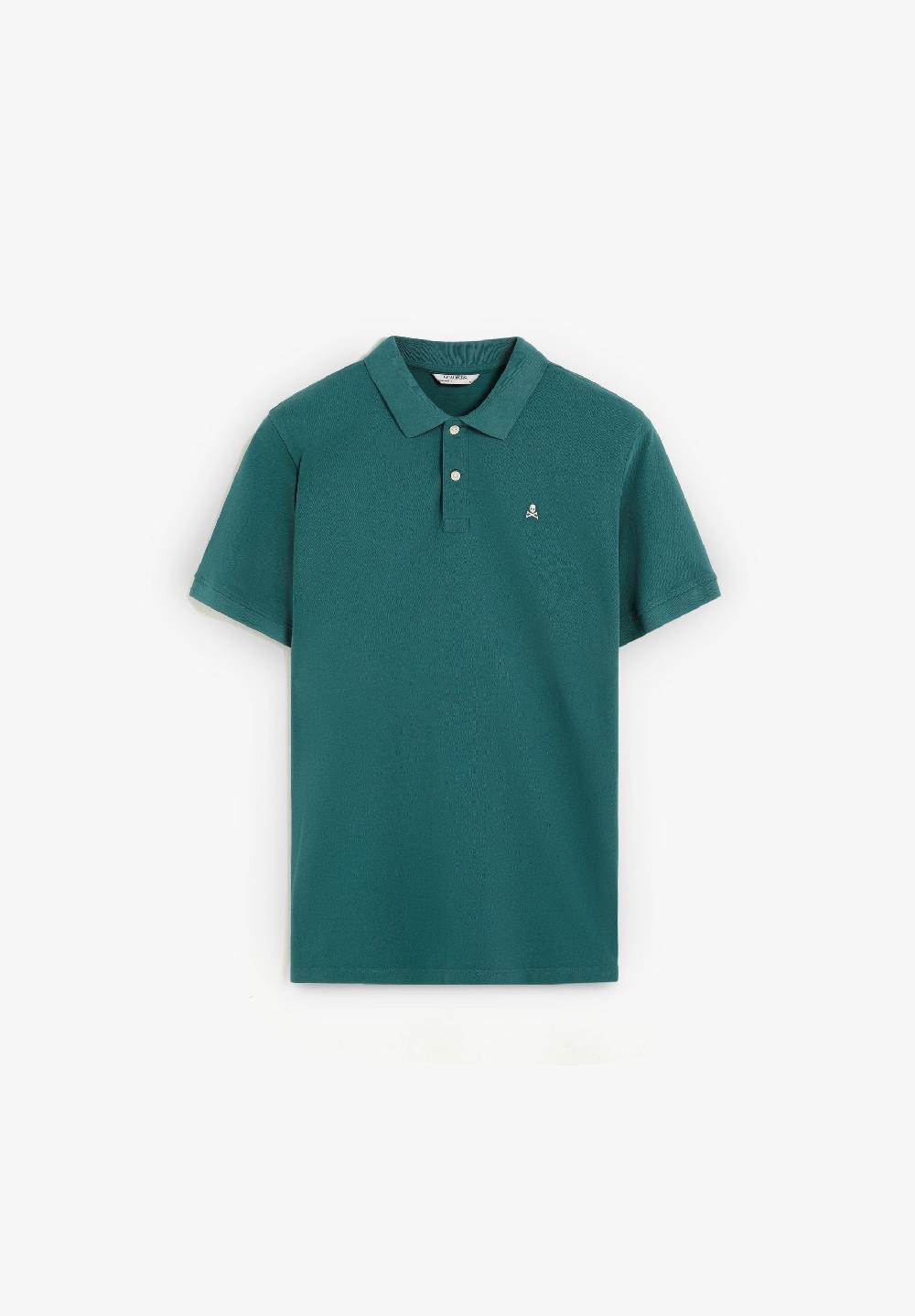 Scalpers COTTON SHORT SLEEVE POLO SHIRT GREEN