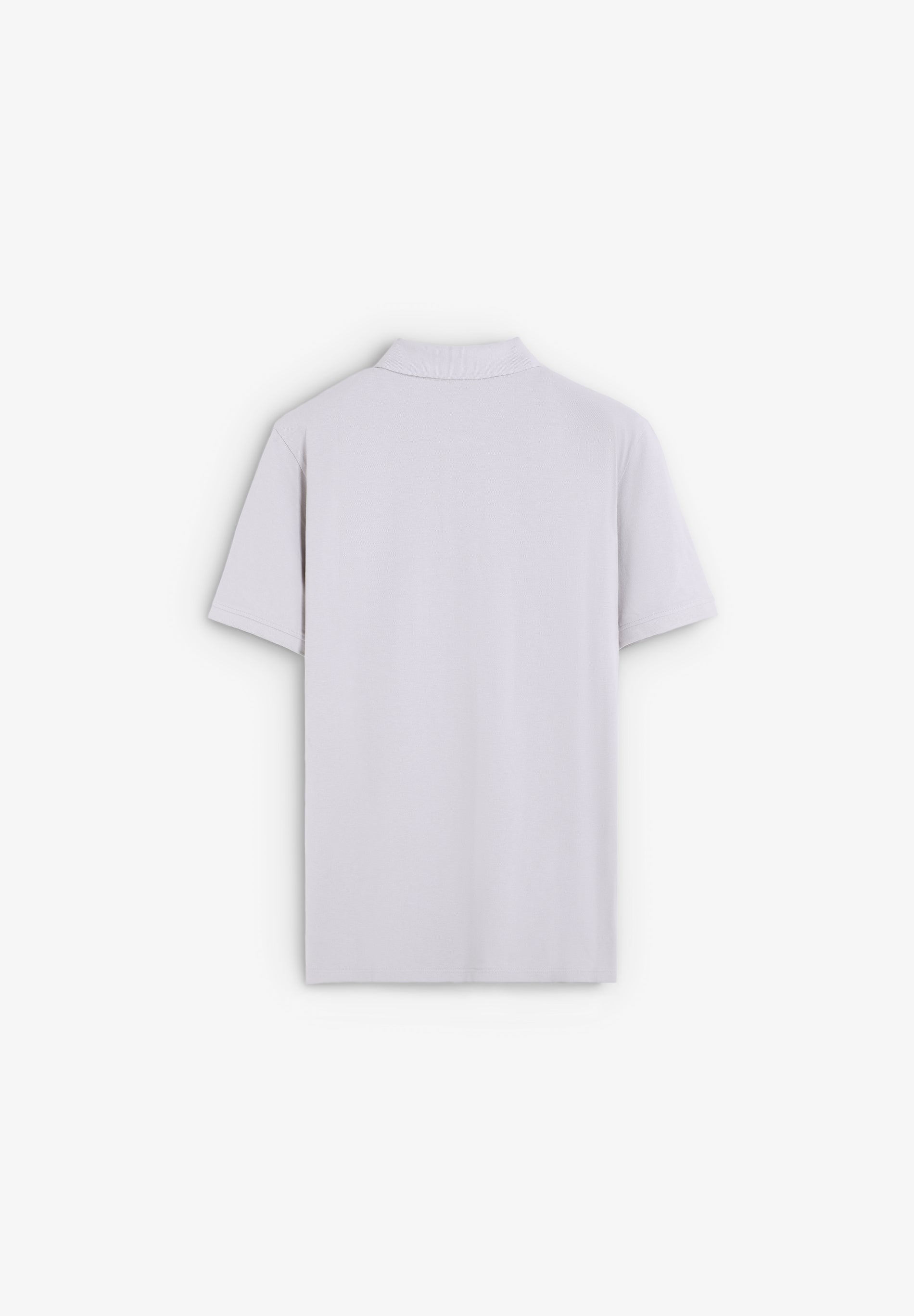 Scalpers COTTON SHORT SLEEVE POLO SHIRT LIGHT GREY