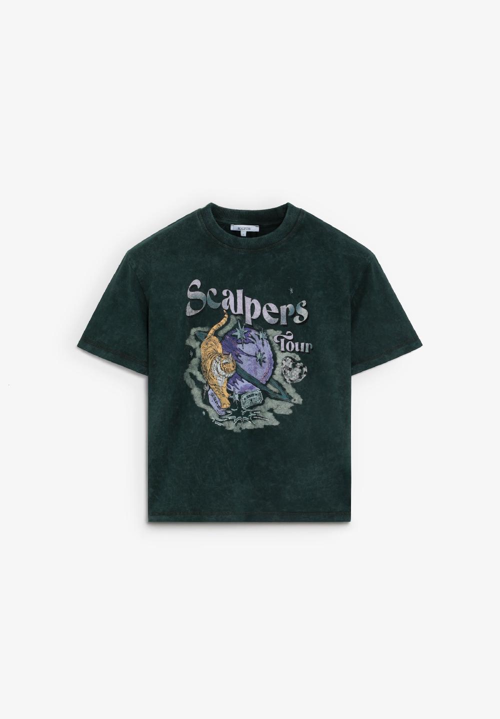 scalpers COTTON TOUR T-SHIRT DARK GREEN