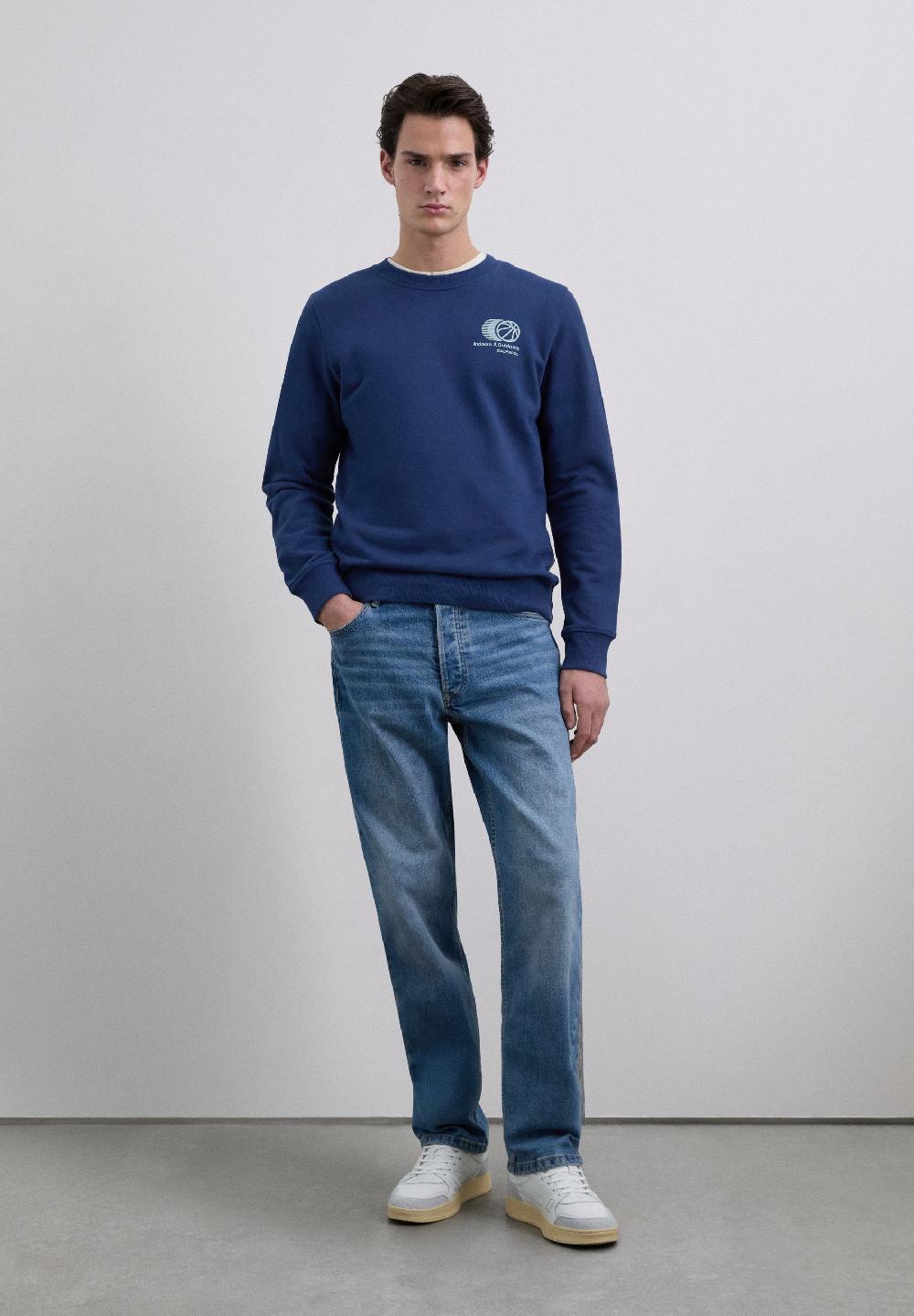 Scalpers CREW NECK REGULAR FIT SWEATSHIRT NAVY