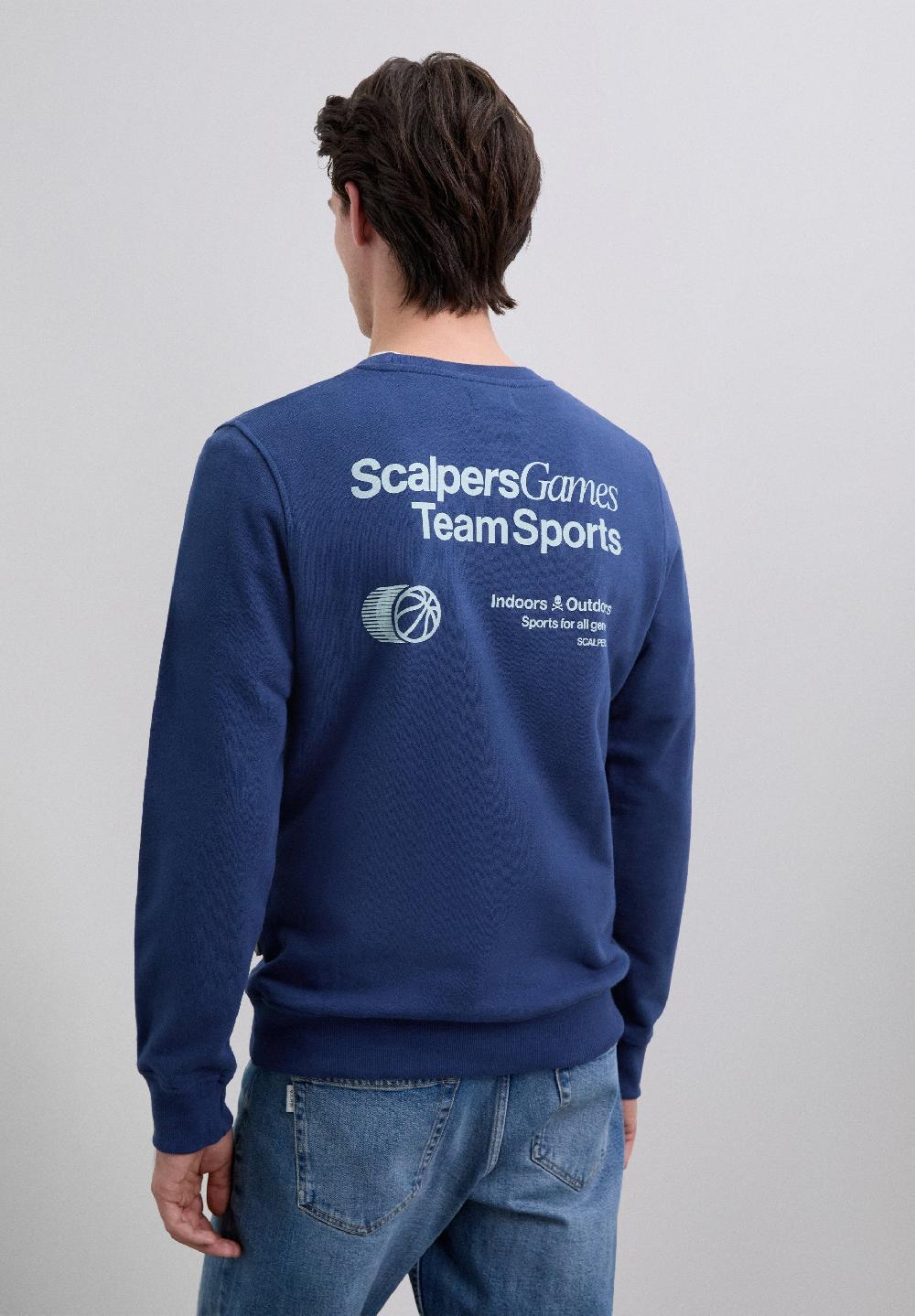 scalpers CREW NECK REGULAR FIT SWEATSHIRT NAVY