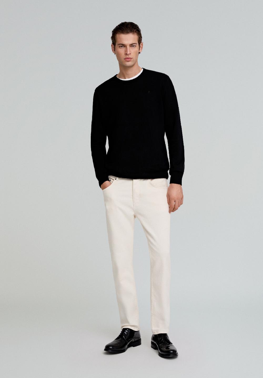 Scalpers CREW NECK SKULL SWEATER BLACK