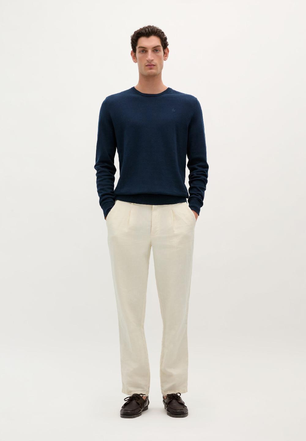 Scalpers CREW NECK SKULL SWEATER NAVY MELANGE