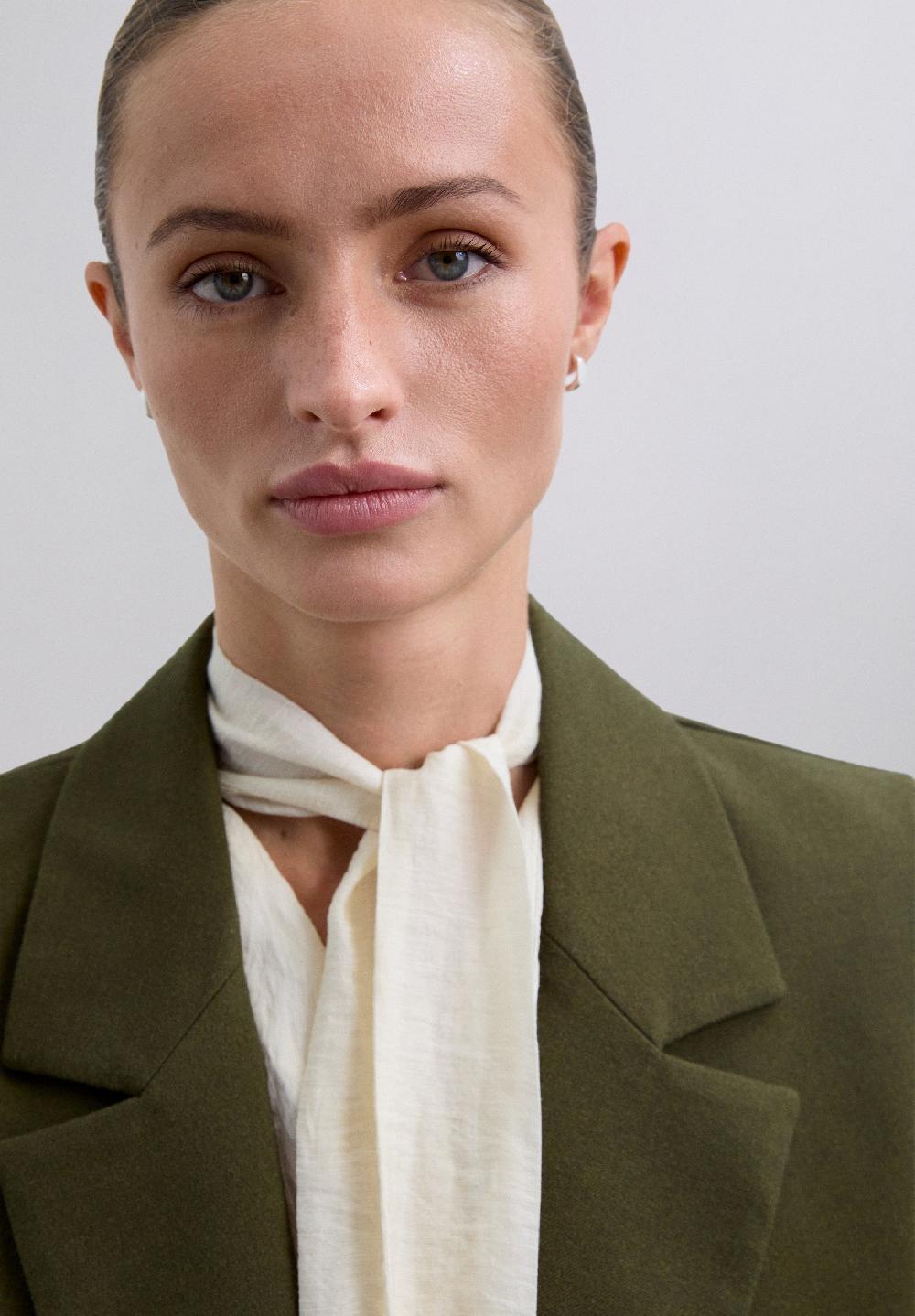 Scalpers CROPPED DETACHABLE BLAZER OLIVE