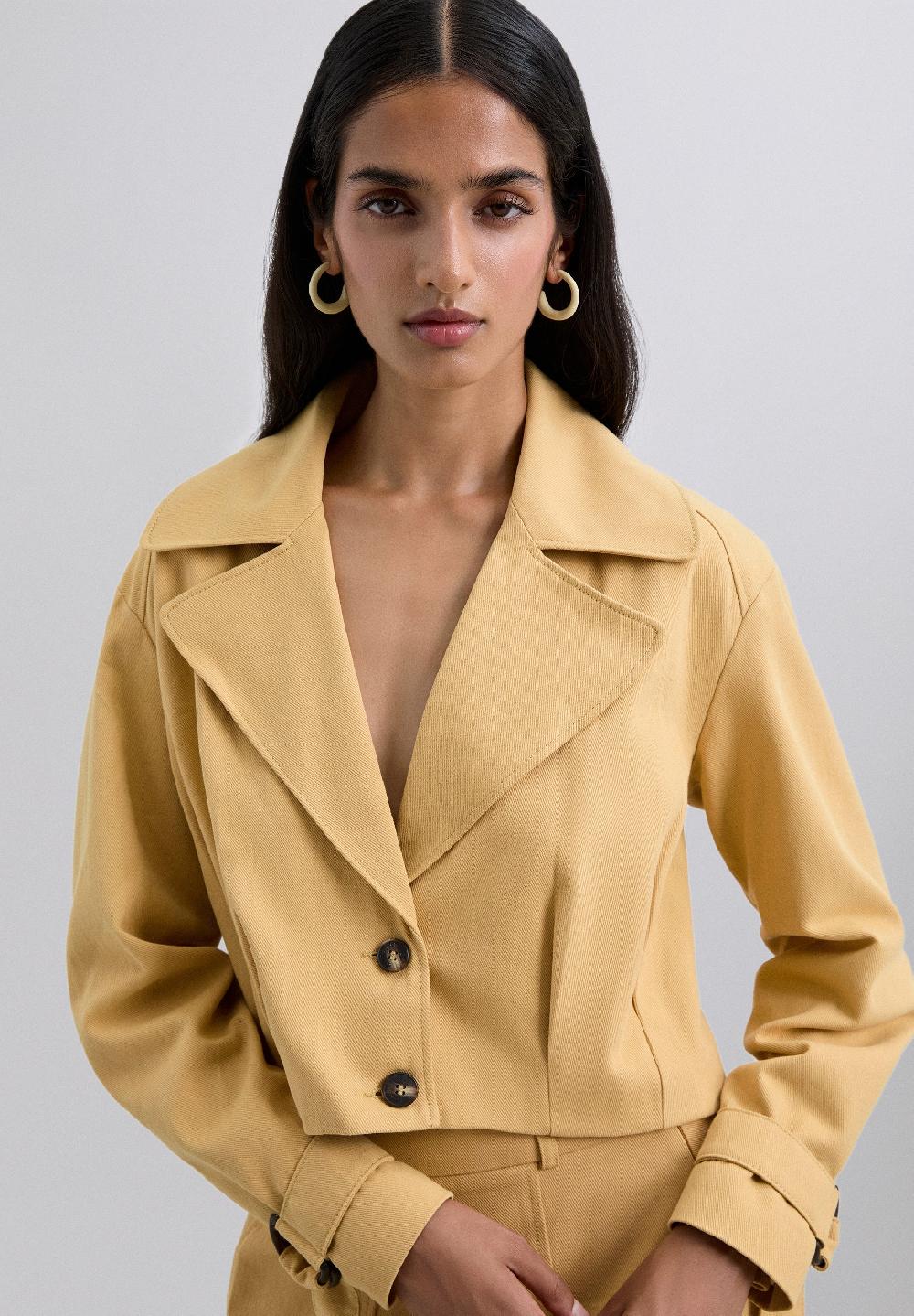 Scalpers CROPPED JACKET MUSTARD