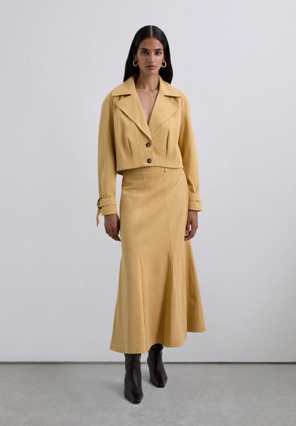 Scalpers CROPPED JACKET MUSTARD