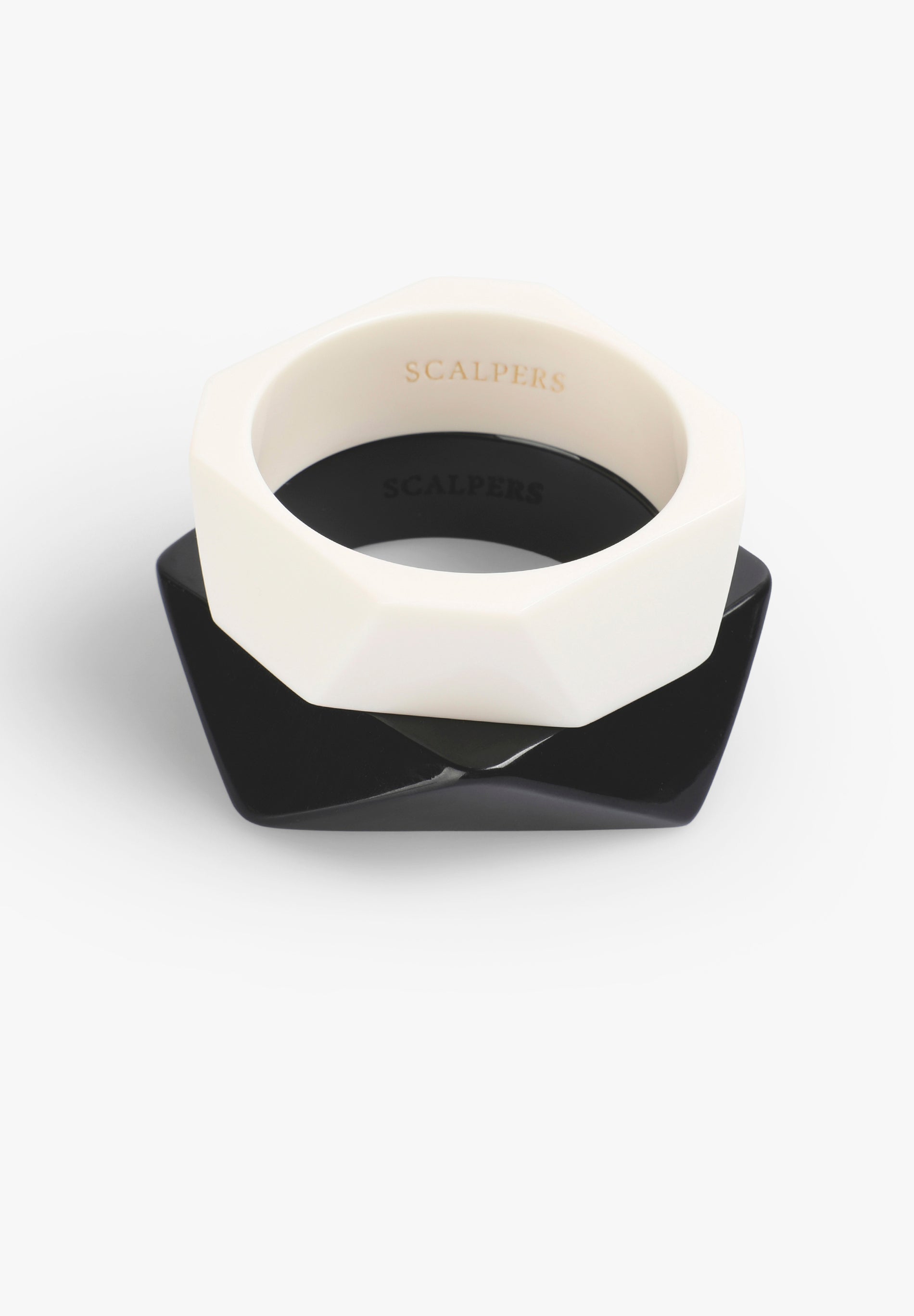 Scalpers CUFFSRESIN BRACELET BLACK/WHITE