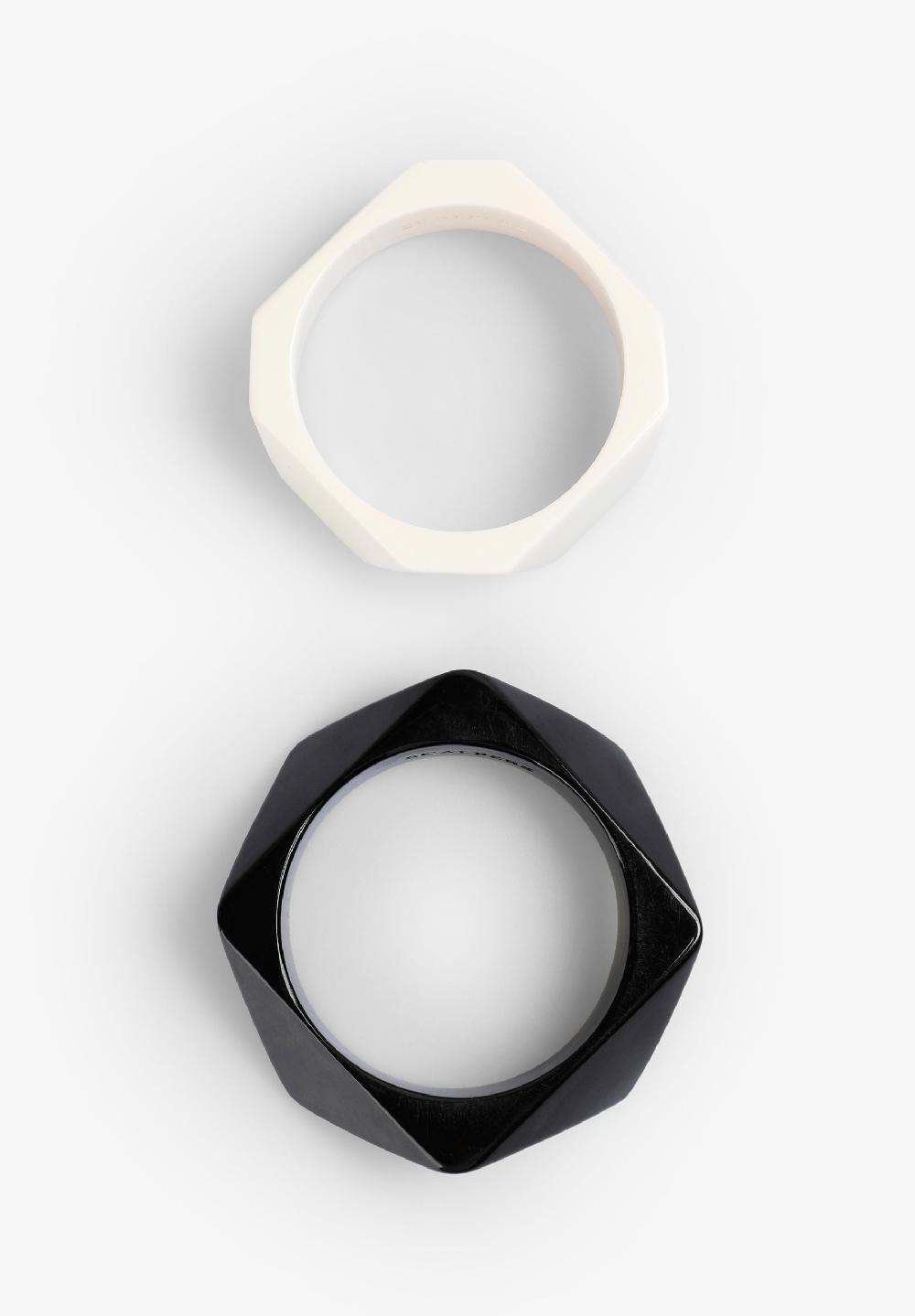 Scalpers CUFFSRESIN BRACELET BLACK/WHITE