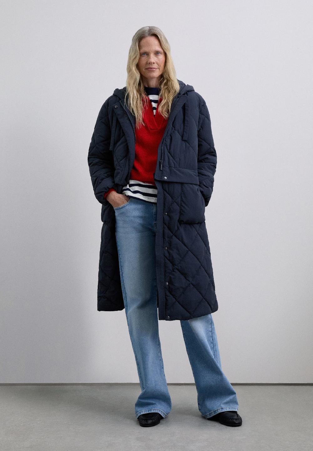 Scalpers DETACHABLE PADDED COAT NAVY