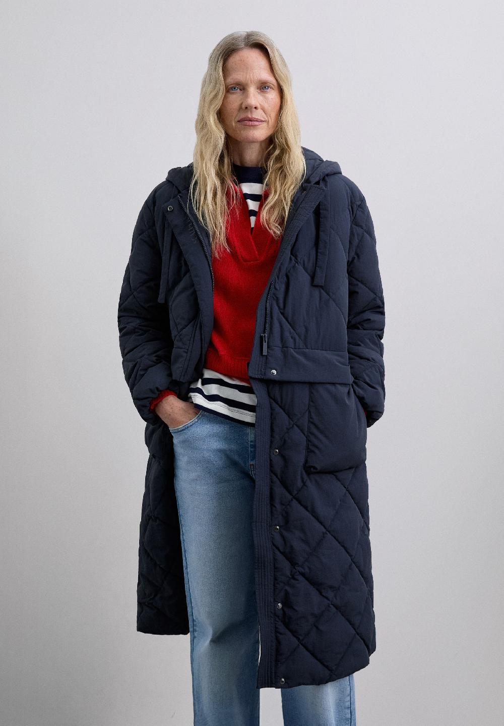 Scalpers DETACHABLE PADDED COAT NAVY