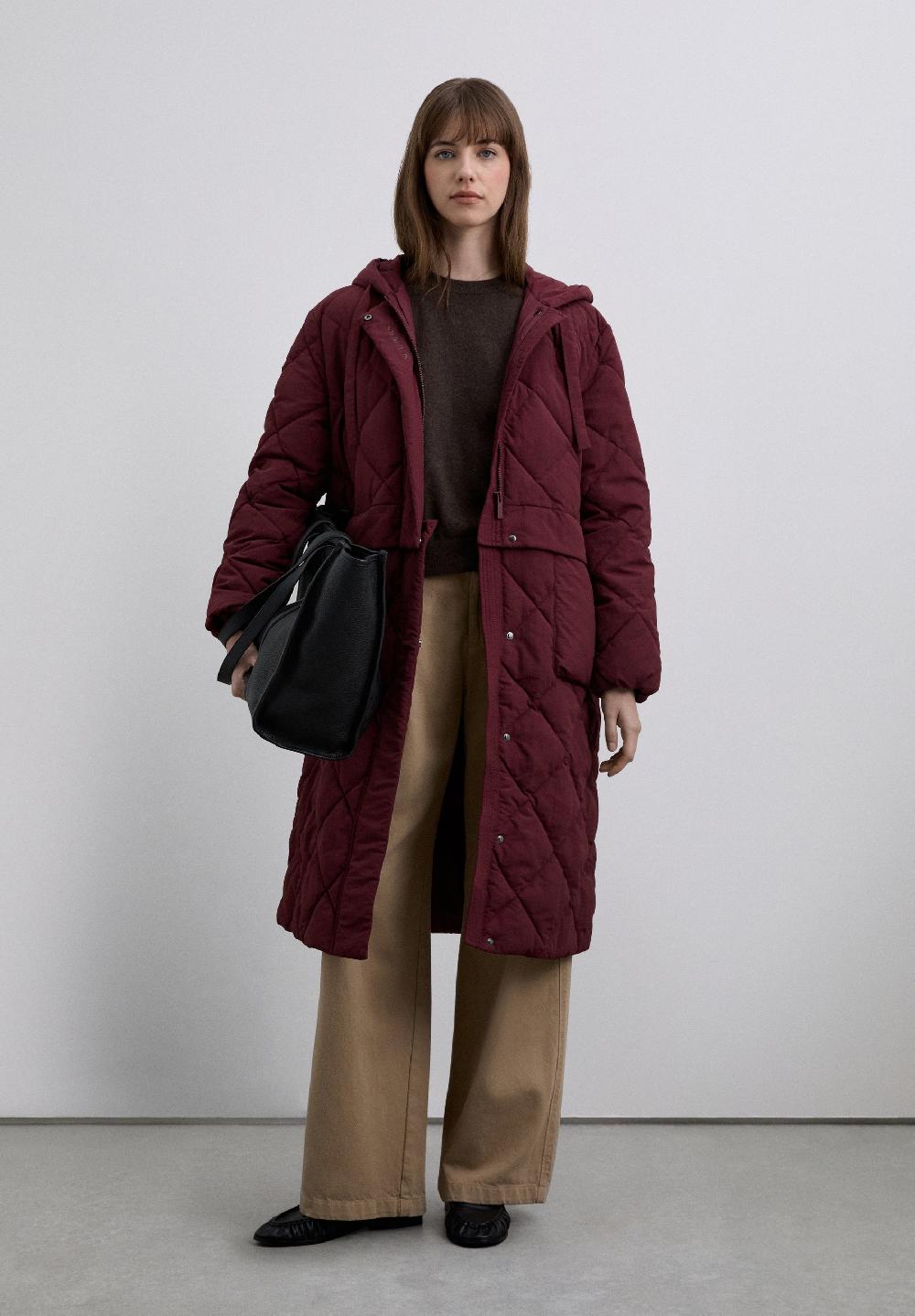 Scalpers DETACHABLE PADDED COAT TERRACOTA