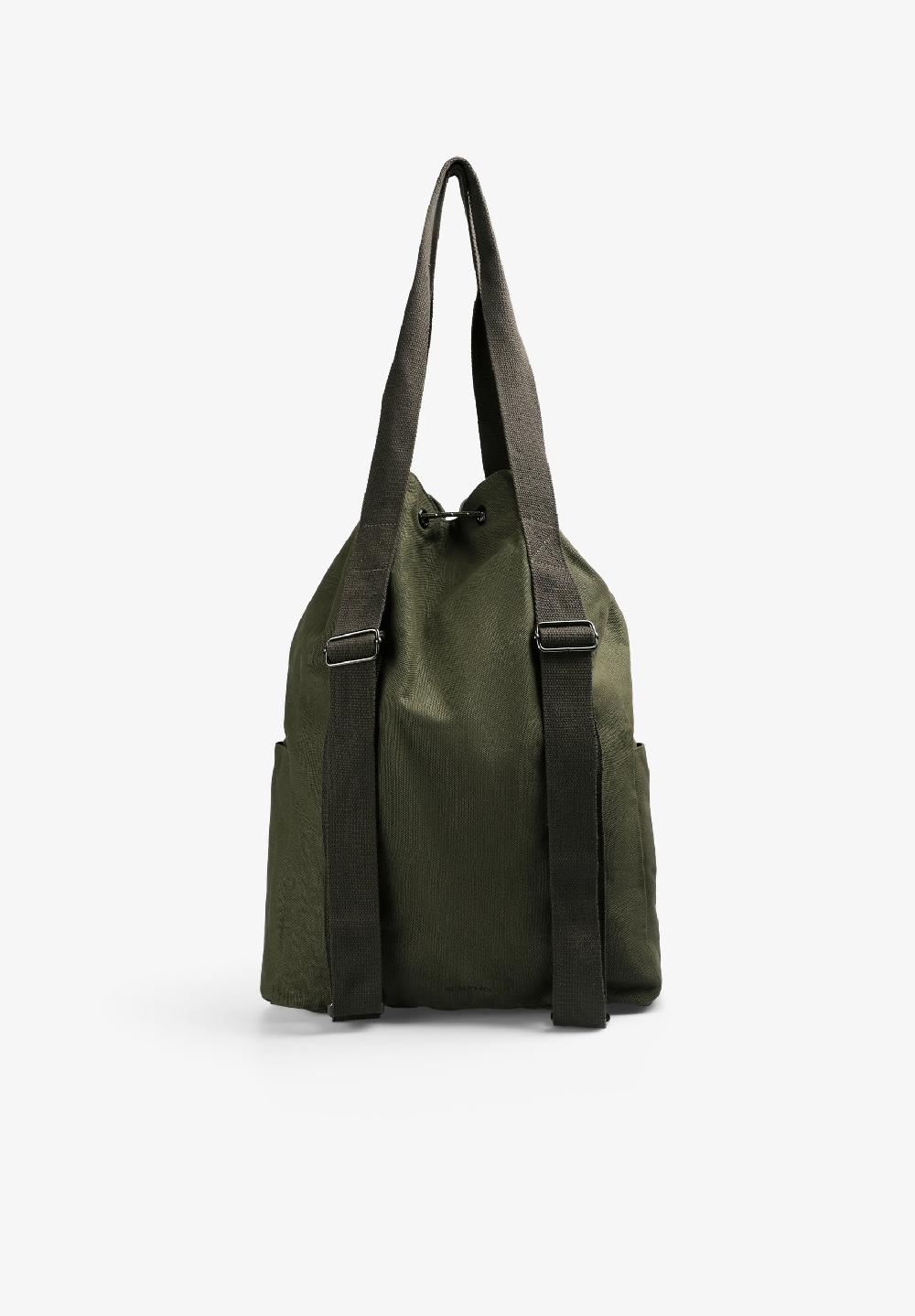 Scalpers DOUBLE STRAP BAG WITH LOGO KHAKI
