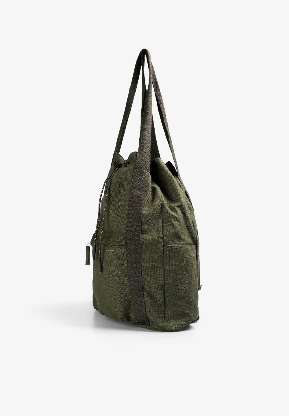 Scalpers DOUBLE STRAP BAG WITH LOGO KHAKI