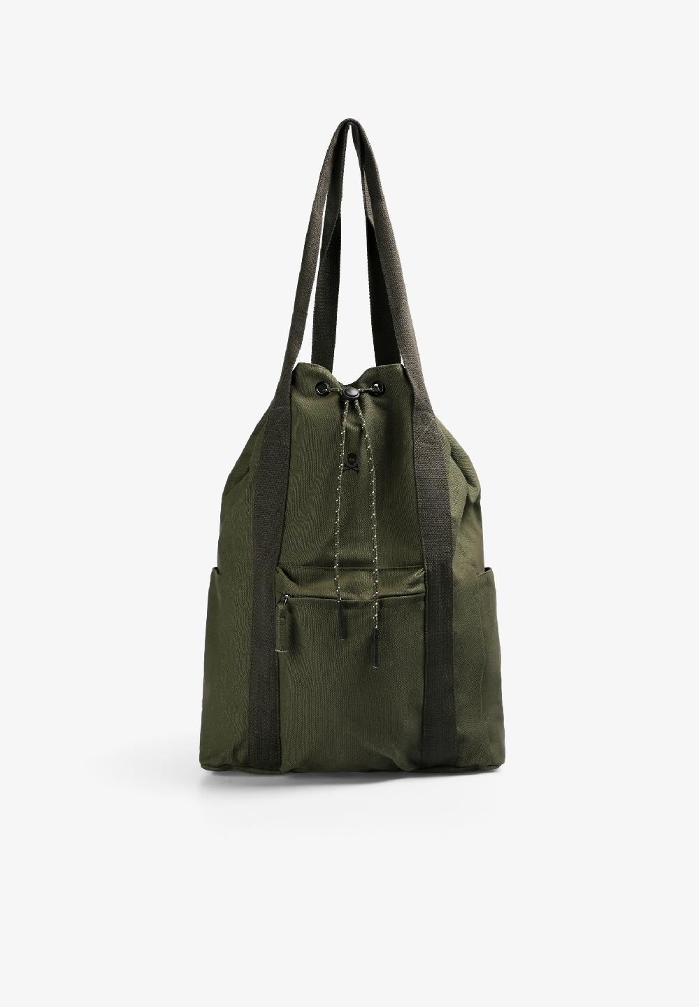 scalpers DOUBLE STRAP BAG WITH LOGO KHAKI