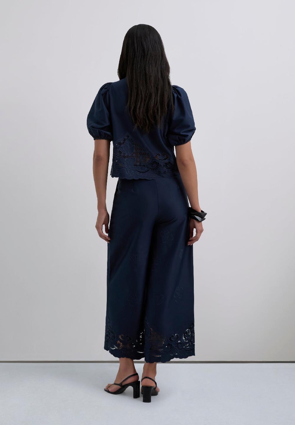 Scalpers EMBROIDERED CULOTTES NAVY
