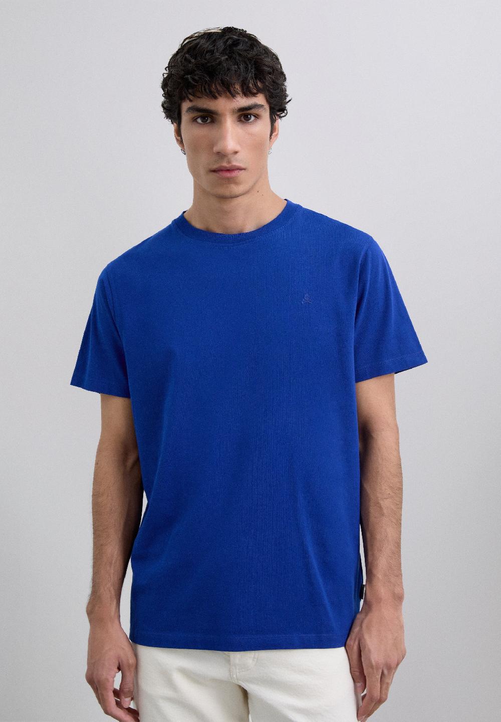 Scalpers EMBROIDERED SKULL T-SHIRT DARK BLUE