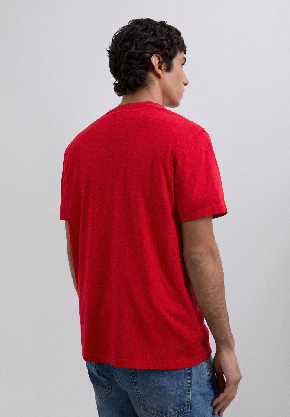 Scalpers EMBROIDERED SKULL T-SHIRT RED