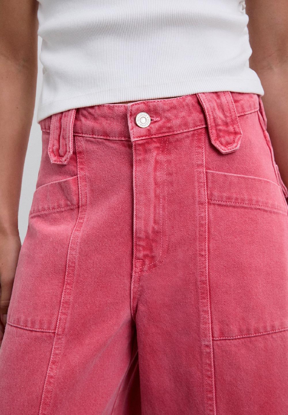 Scalpers FADED EFFECT CULOTTES JEANS CORAL