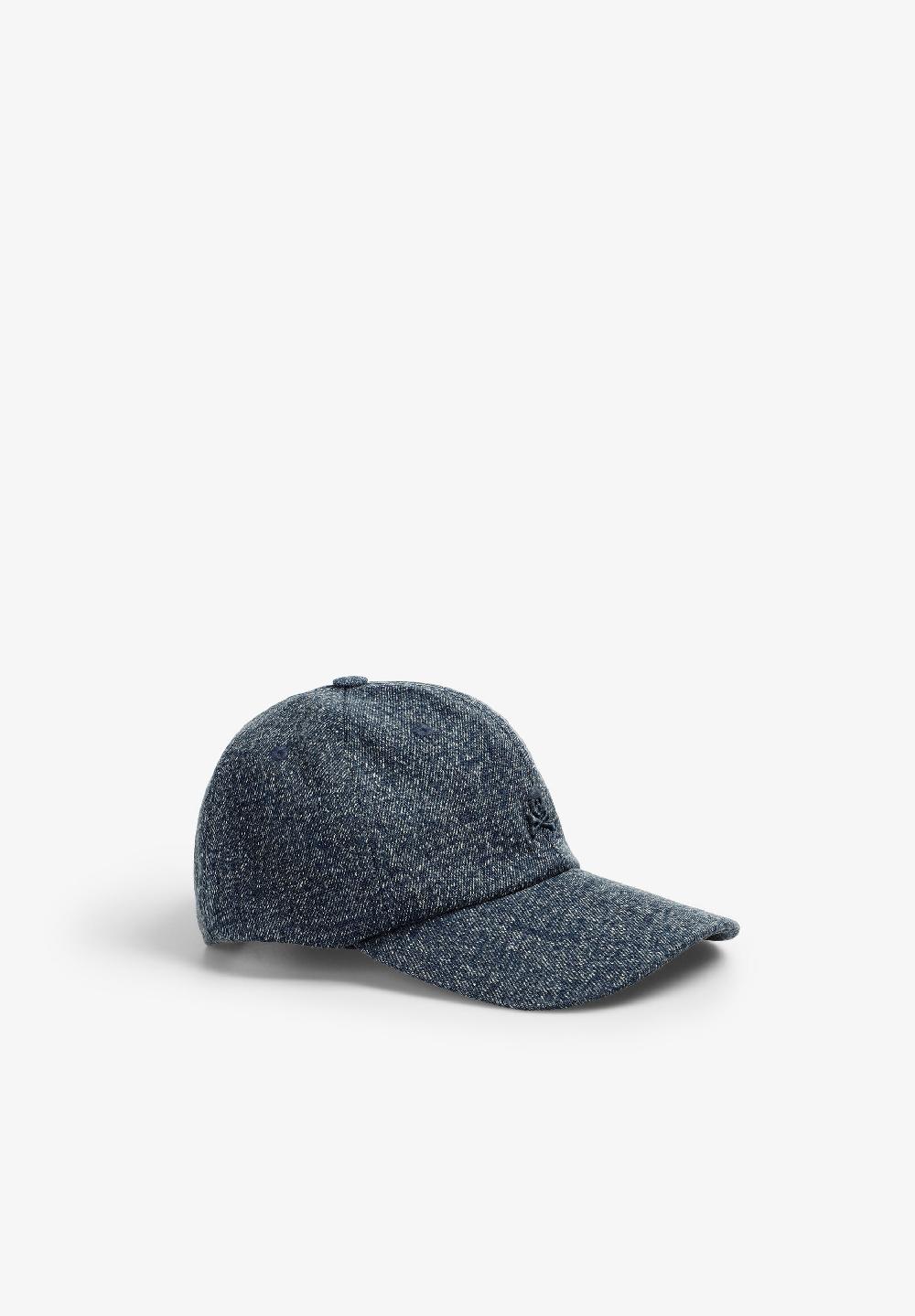 scalpers FADED-EFFECT DENIM CAP INDIGO