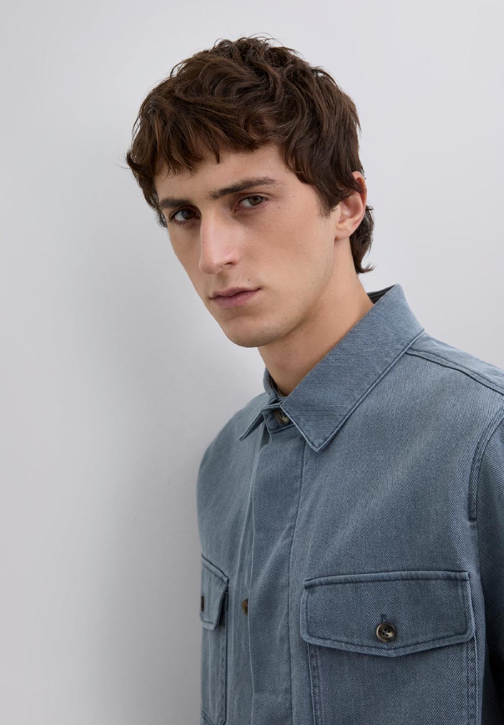 Scalpers FADED EFFECT JACKET NAVY