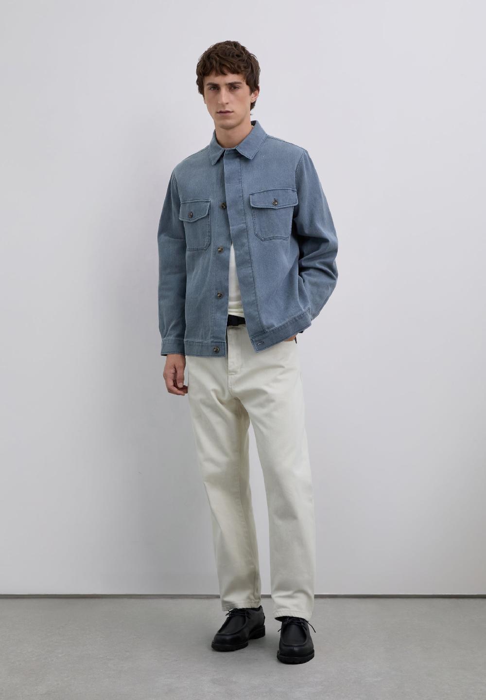 Scalpers FADED EFFECT JACKET NAVY