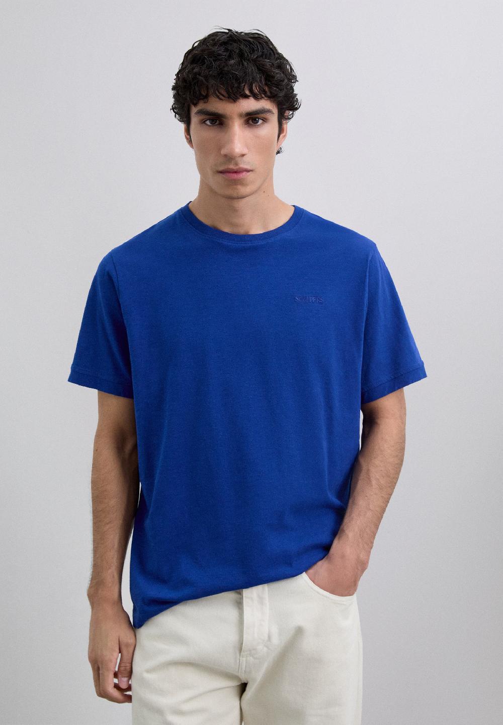 Scalpers FADED EMBROIDERED T-SHIRT DARK BLUE