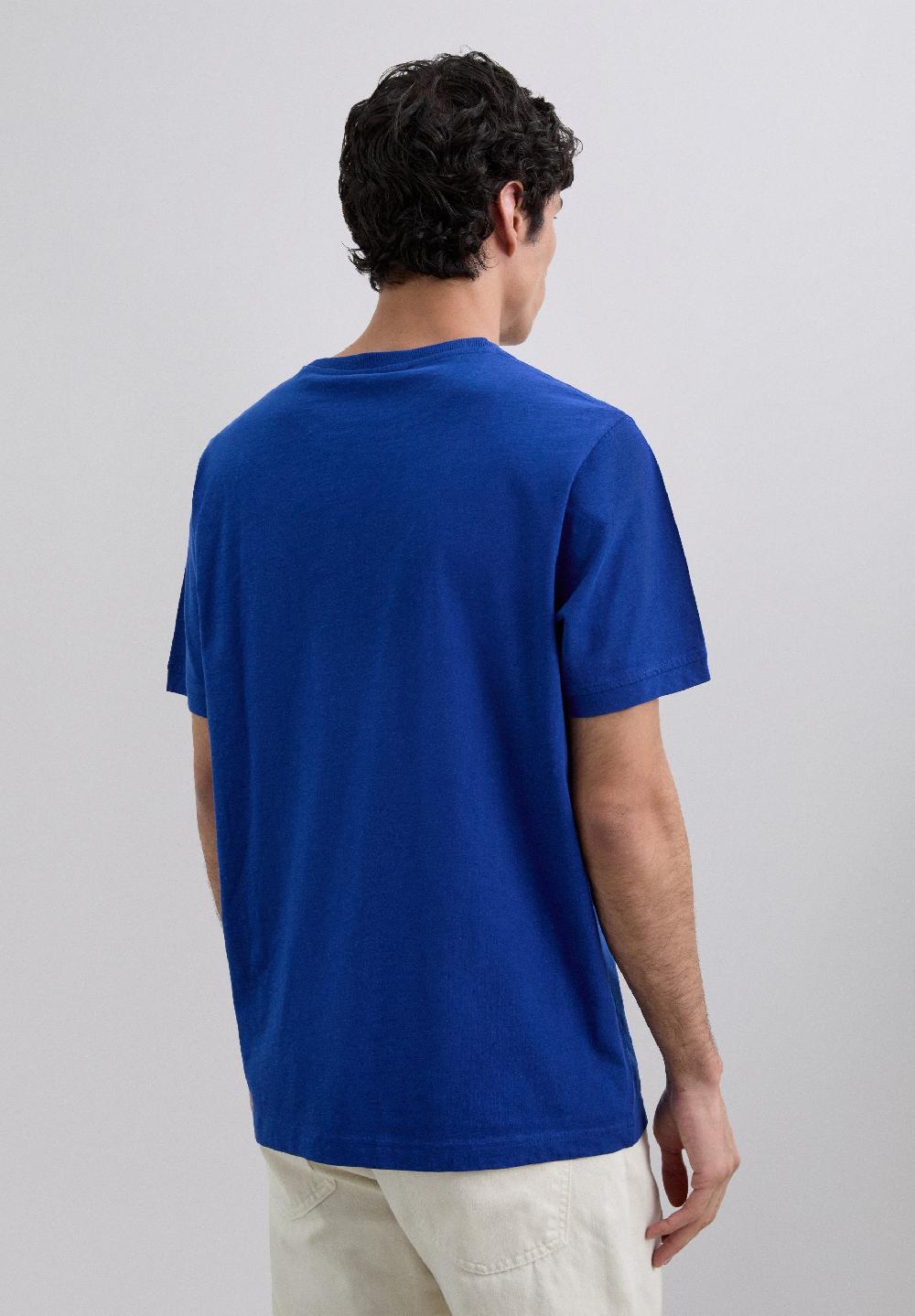 Scalpers FADED EMBROIDERED T-SHIRT DARK BLUE