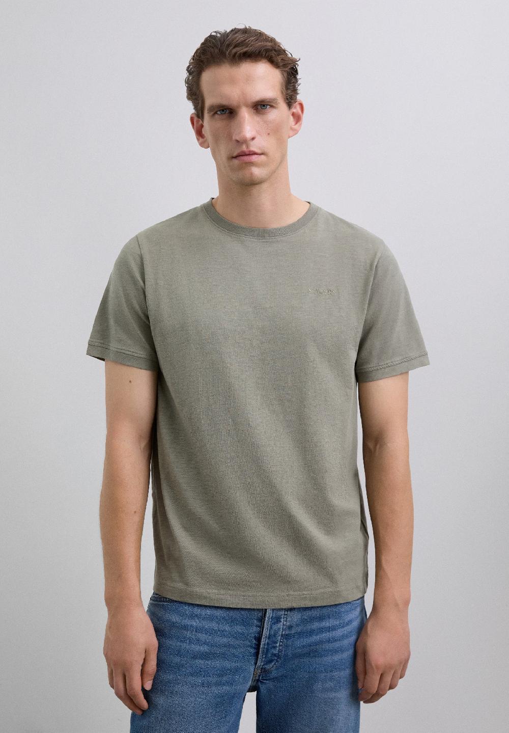 Scalpers FADED EMBROIDERED T-SHIRT TAUPE