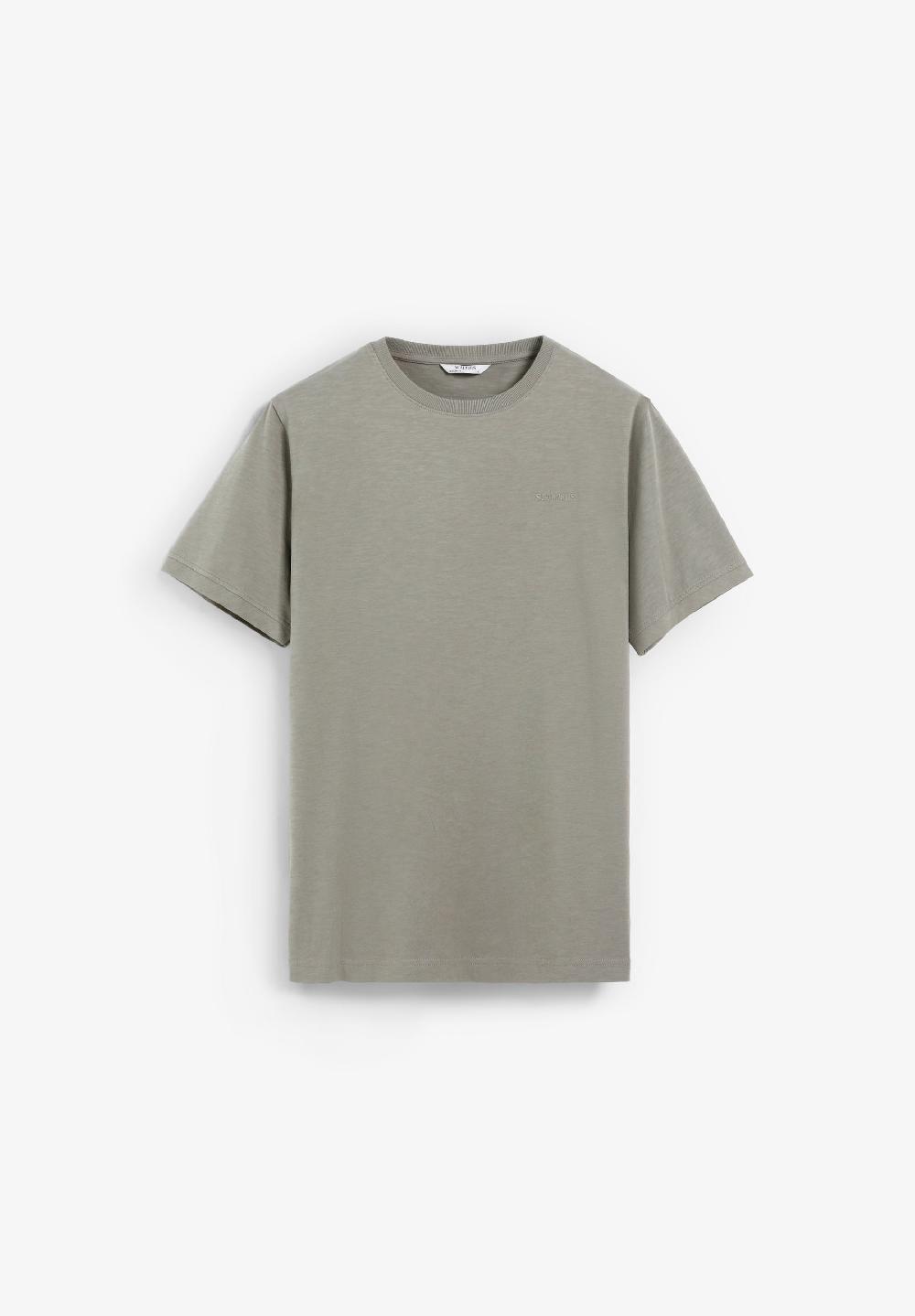 Scalpers FADED EMBROIDERED T-SHIRT TAUPE