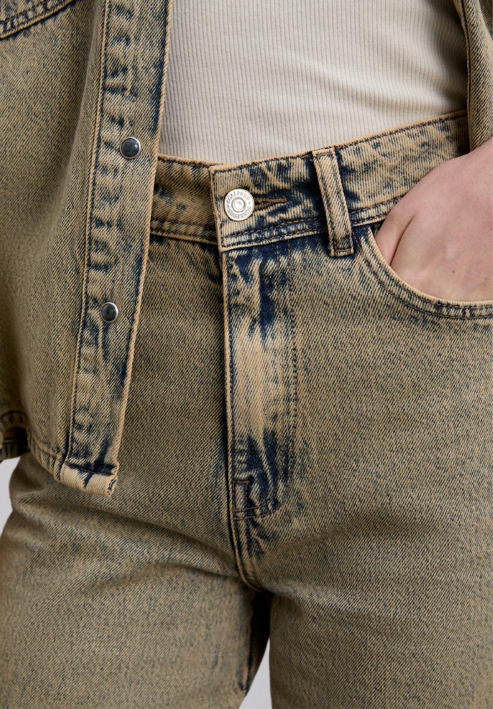 Scalpers FADED STRAIGHT JEANS OLIVE