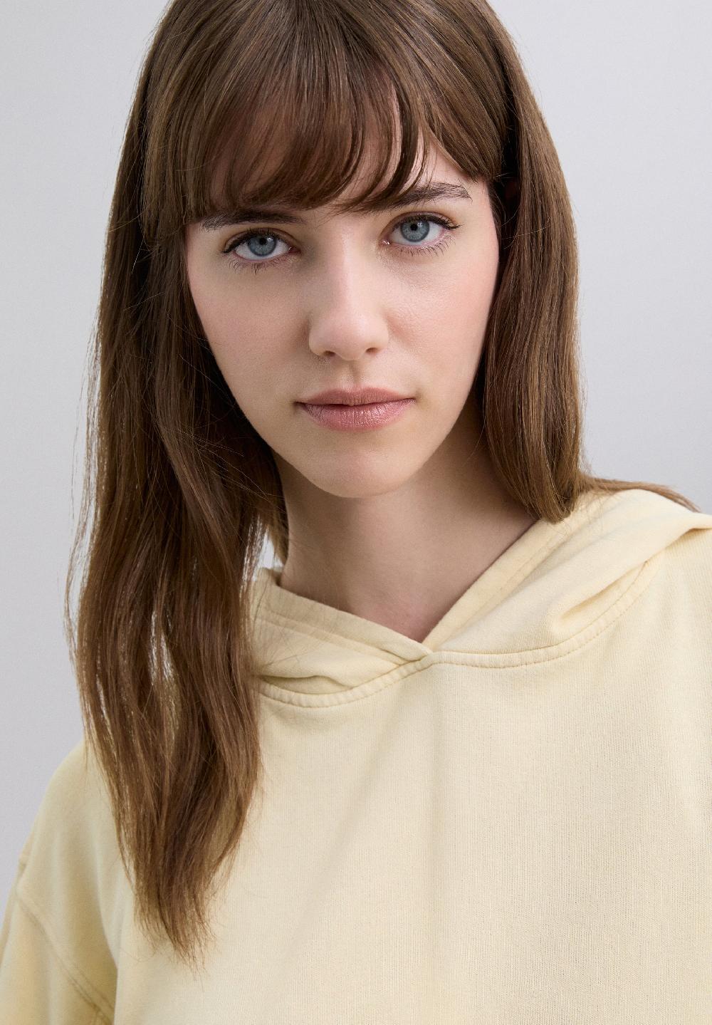 Scalpers FADED SWEATSHIRT STUDDED SKULL MUSTARD