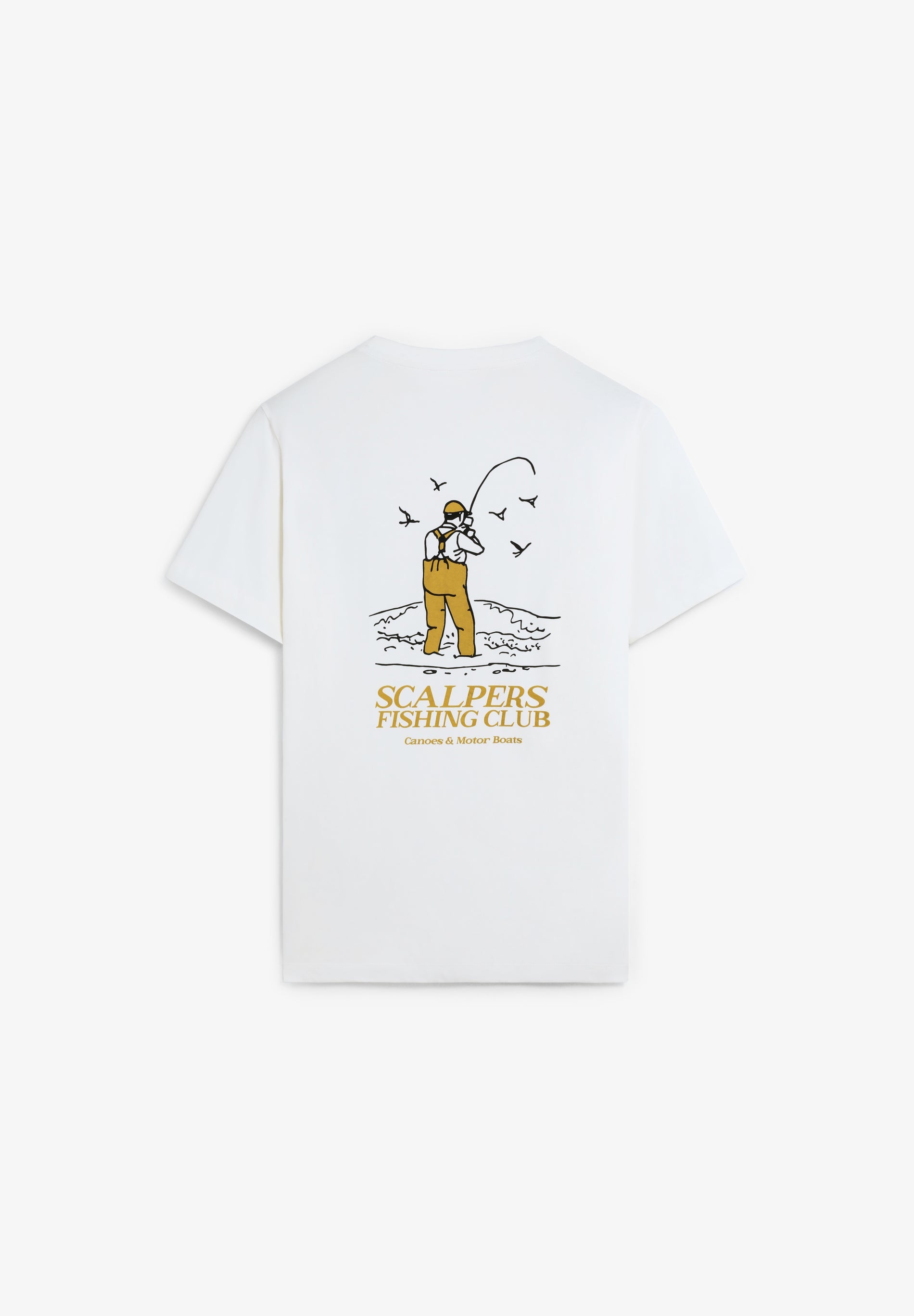Scalpers FISH PRINT T-SHIRT CREAM