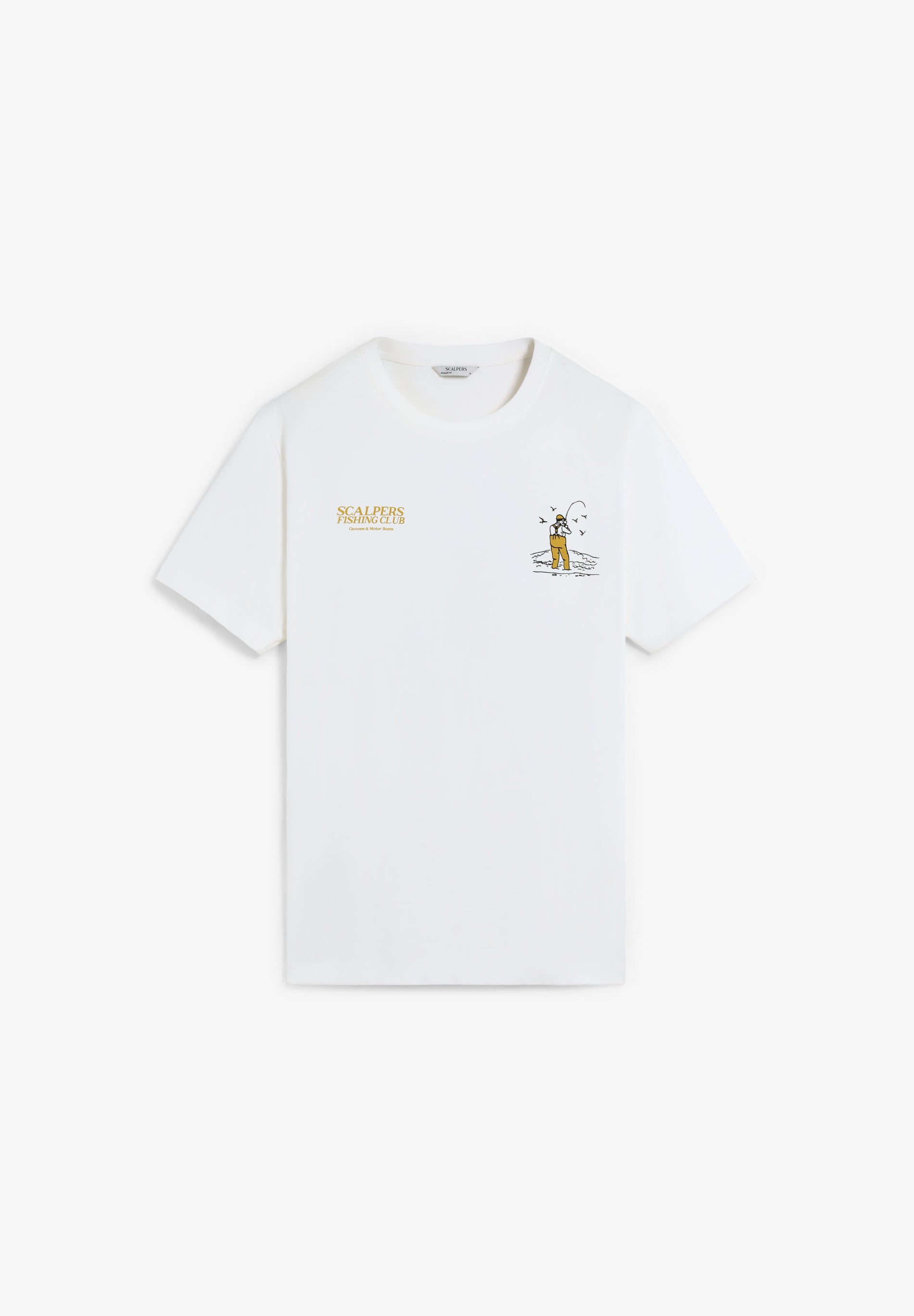 Scalpers FISH PRINT T-SHIRT CREAM