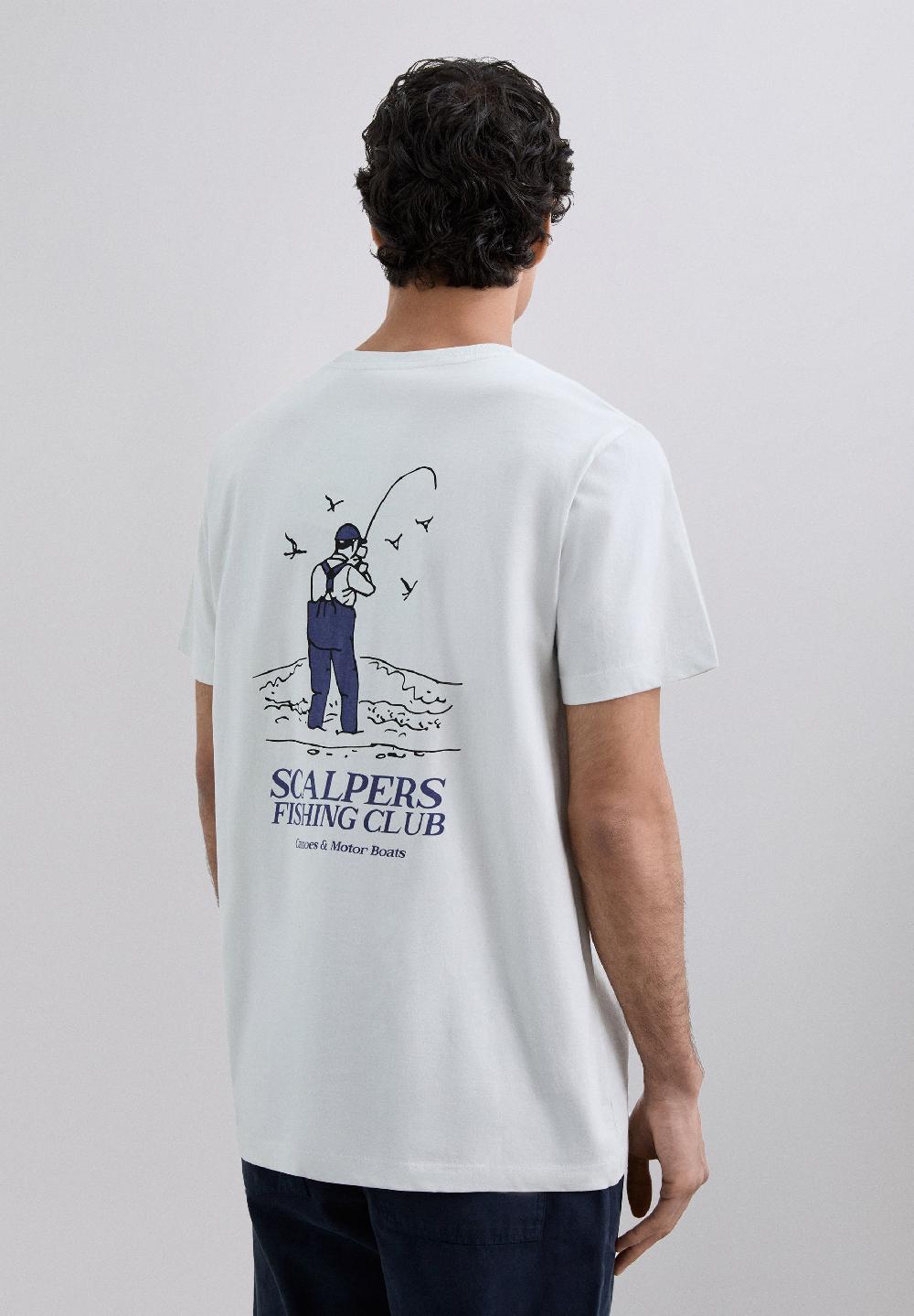 Scalpers FISH PRINT T-SHIRT LIGHT GREY