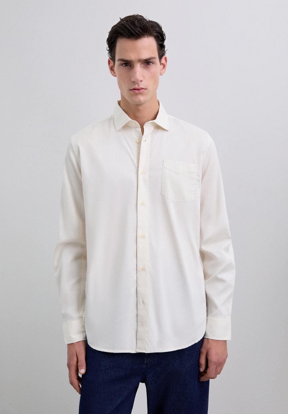 Scalpers FLOWING COTTON SHIRT CREAM