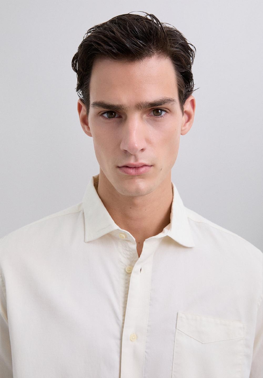 Scalpers FLOWING COTTON SHIRT CREAM