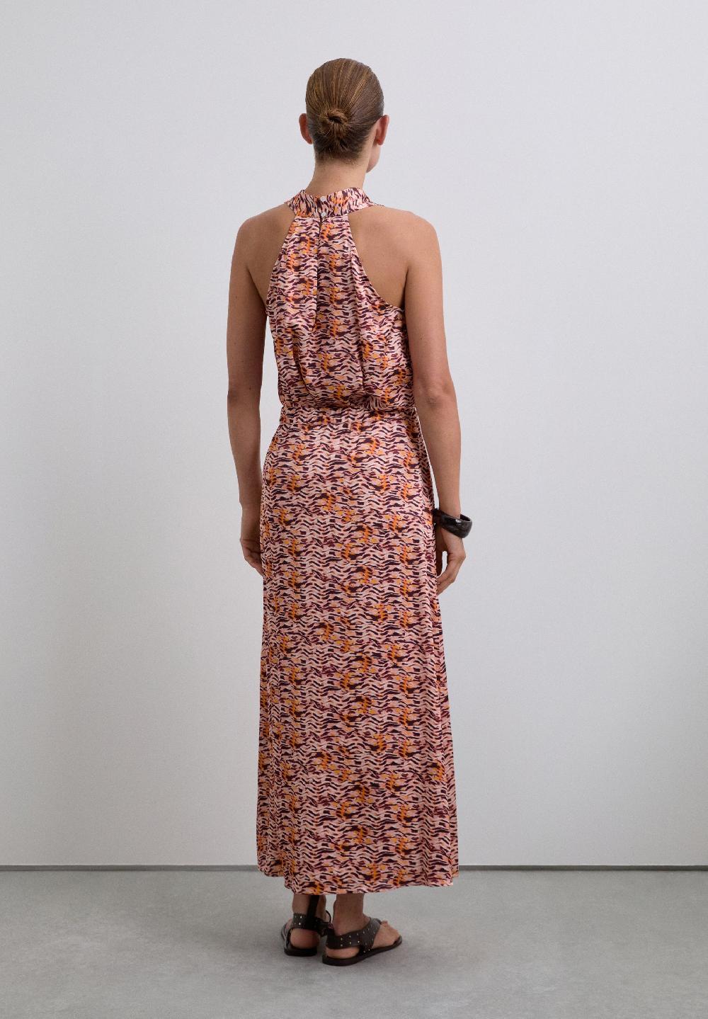 Scalpers FLOWING PRINTED MIDI SKIRT ANIMAL PRINT