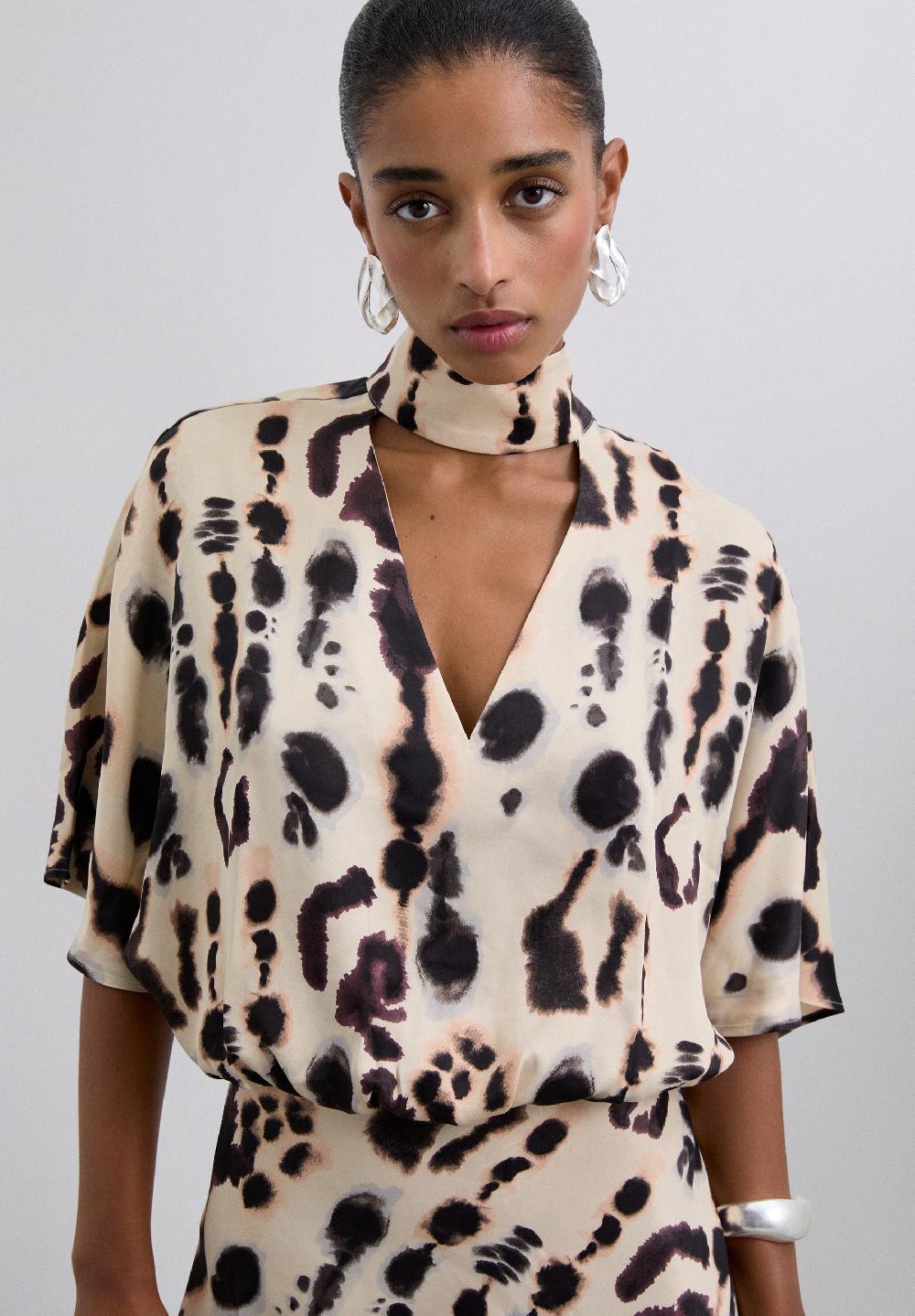 scalpers FLOWING SATIN SHIRT ECRU