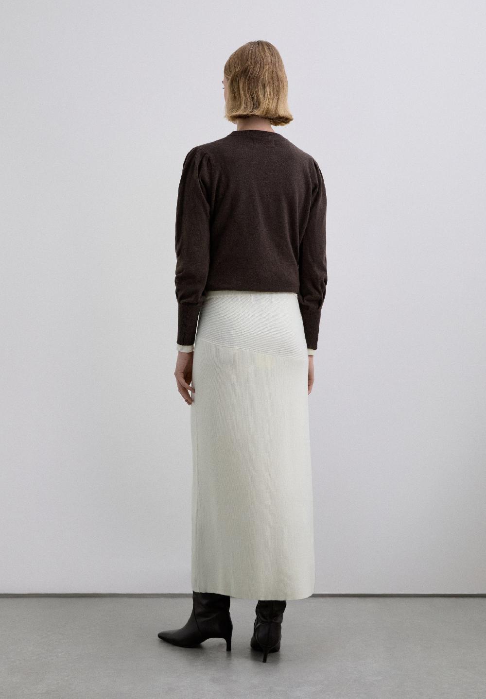 Scalpers FLUID FIT RIBBED SKIRT NATURAL