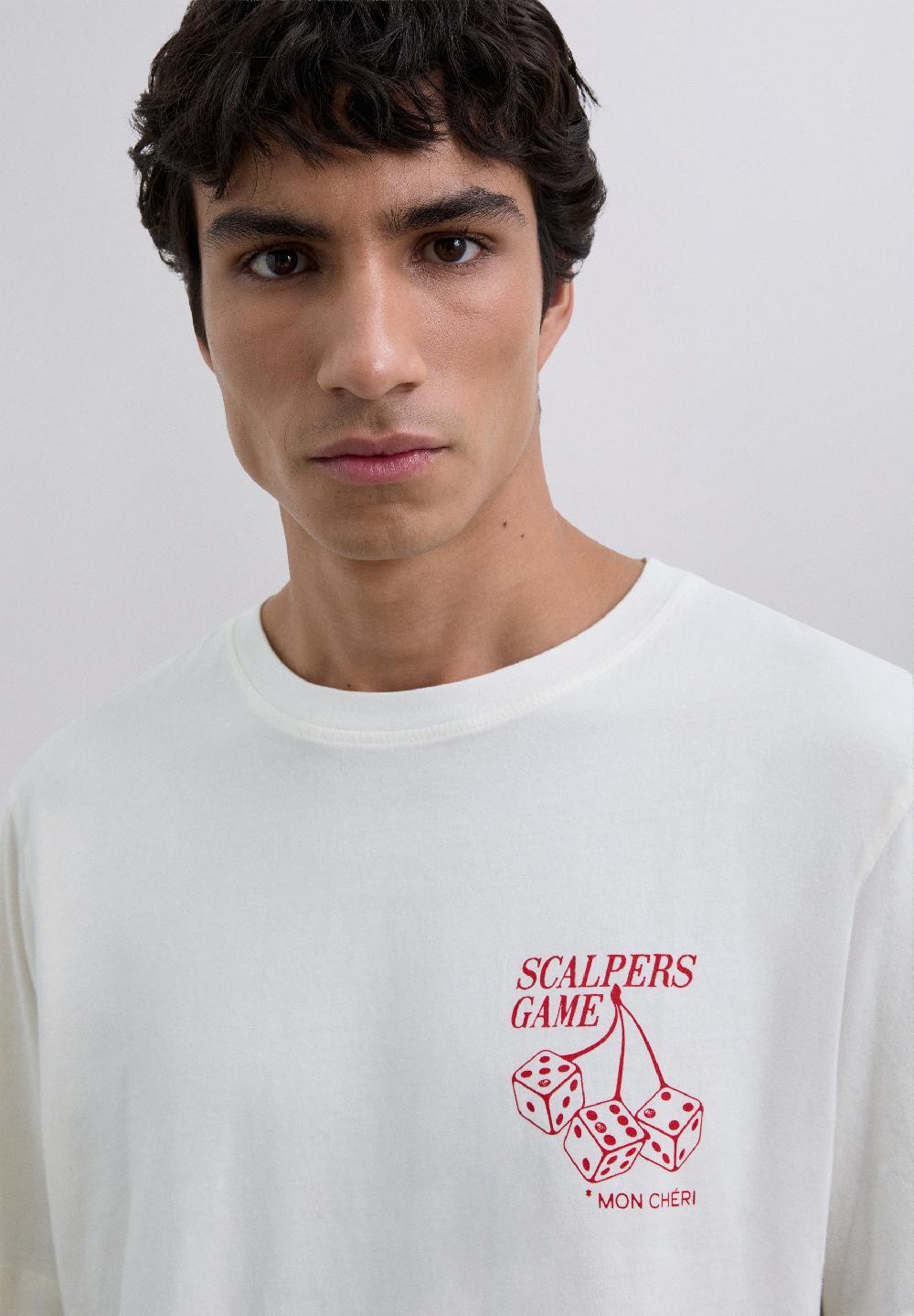 Scalpers GAME PRINT T-SHIRT BEIGE