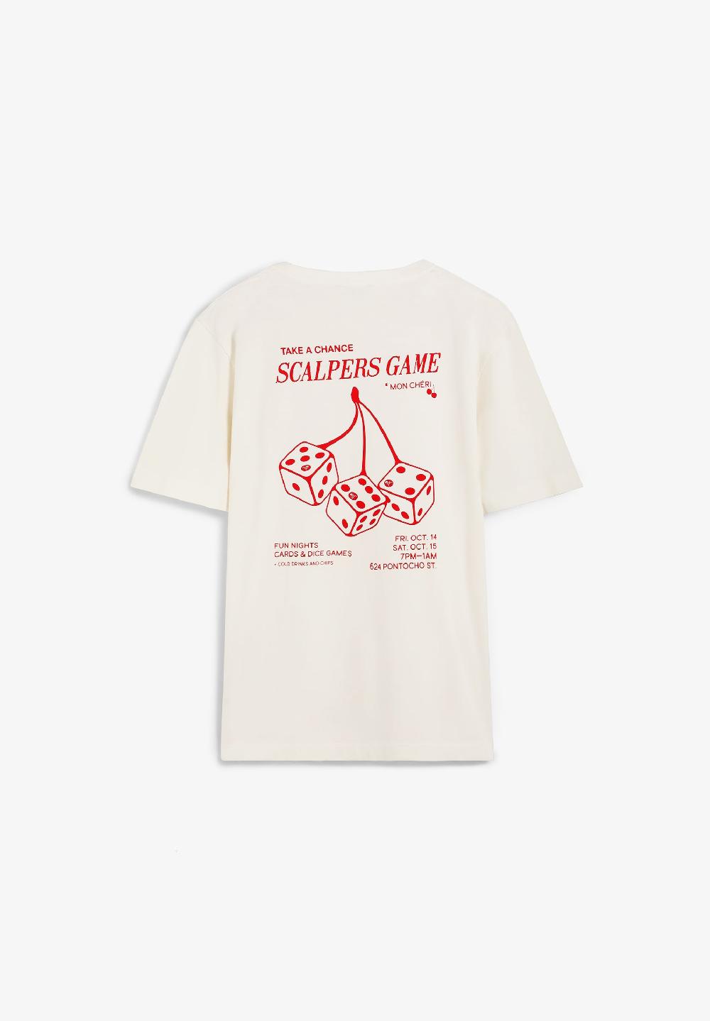Scalpers GAME PRINT T-SHIRT BEIGE
