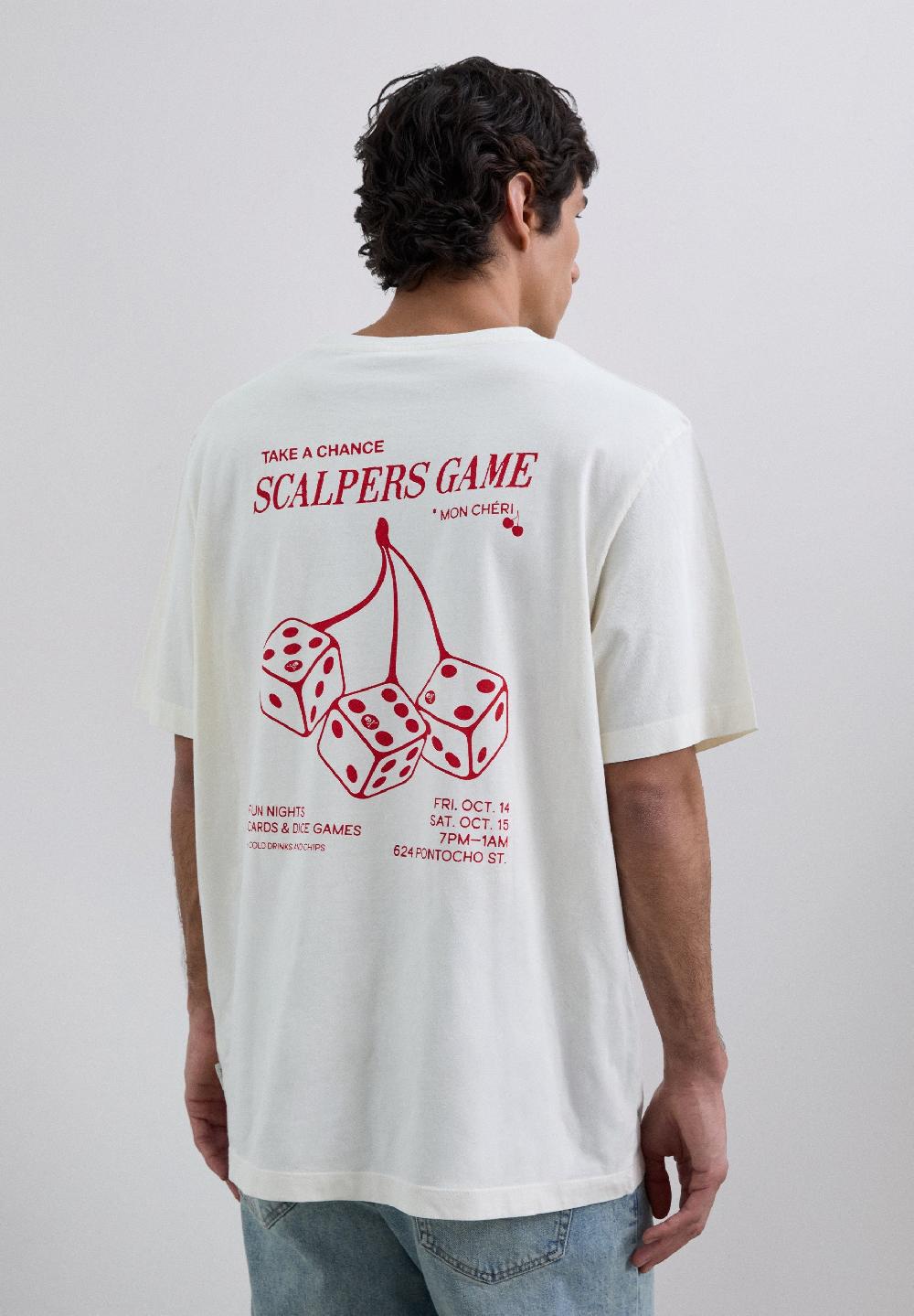 scalpers GAME PRINT T-SHIRT BEIGE