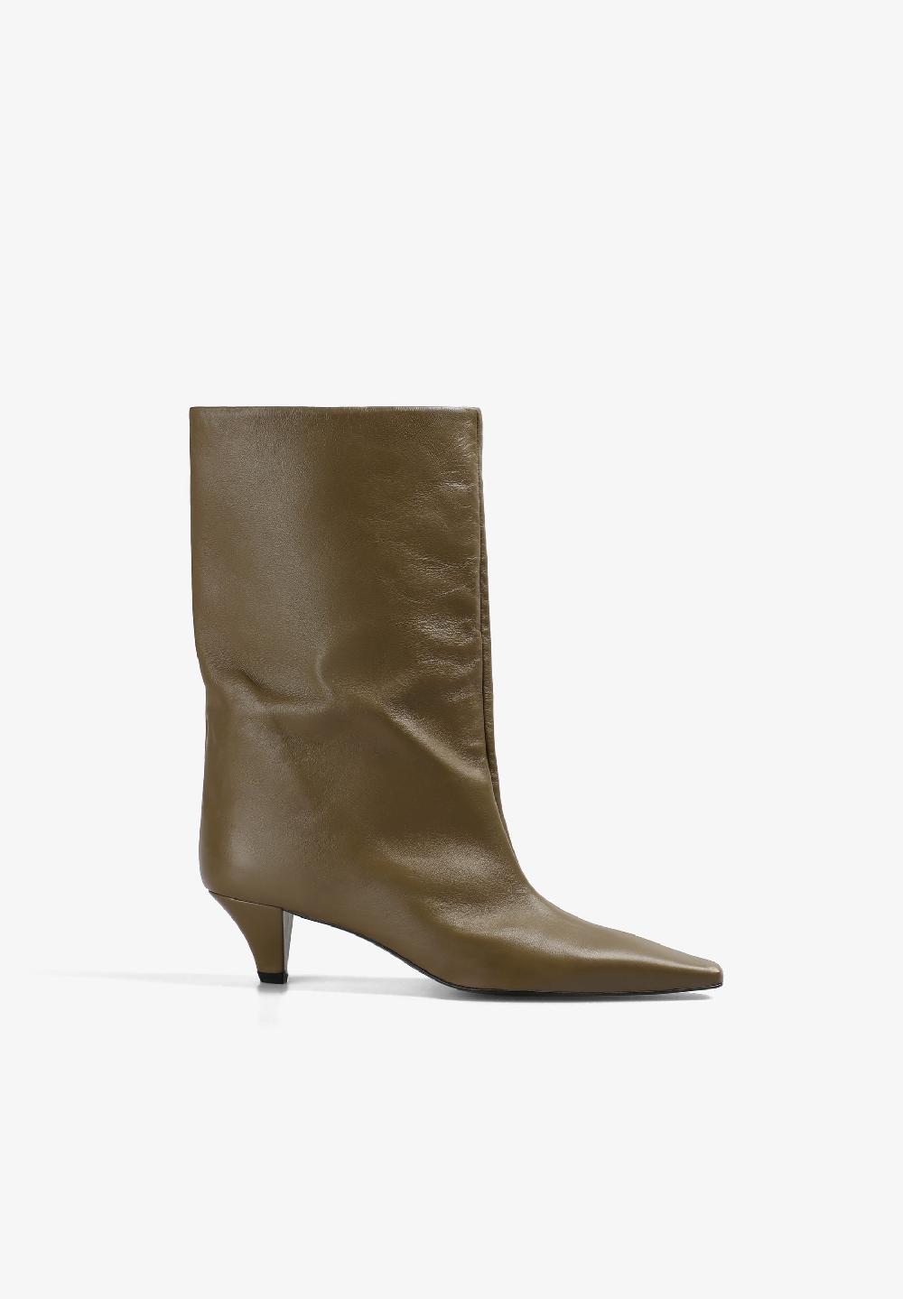 Scalpers GATHERED LEATHER BOOT TAUPE