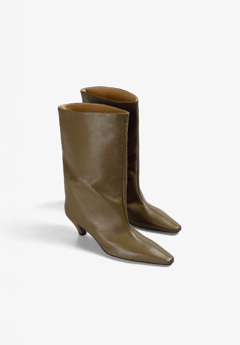 Scalpers GATHERED LEATHER BOOT TAUPE